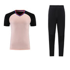 Light pink single top + black trousers / S