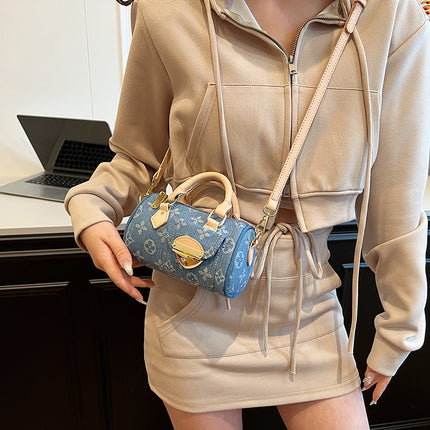 Cross-border New Fashion Portable Women's Bag Denim Pillow Bag Elegant High-end Shoulder Bag Women's Underarm Bag