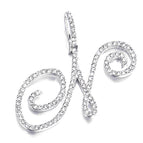 Silver single letter N