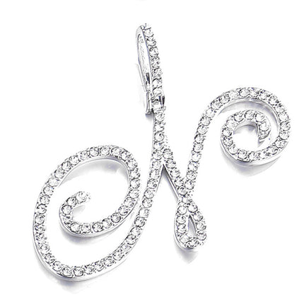 Foreign trade popular products full diamond hip hop jewelry grass letter pendant melon seed buckle Cuban chain accessories Amazon exclusive