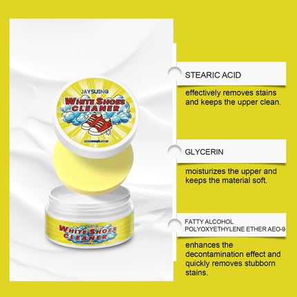 Jaysuing Shoe Cleaning Paste Gentle Cleansing, Removes Dirt, Prevents Dust, Renews Shoes, Universal Cleaning Paste