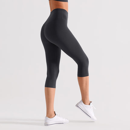 Runa Pulse Brushed Non-Stick Yoga Pants Women's Moisture-Absorbent Running and Cycling Fitness Sports Tight Cropped Pants