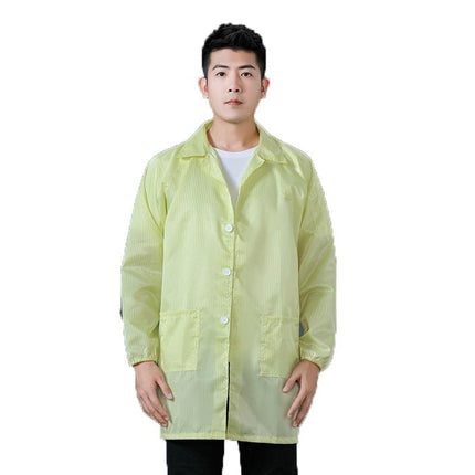 Striped dust-proof clothing electrostatic clothing electronic factory hooded split jumpsuit whole body electrostatic clothing dust-free paint clean