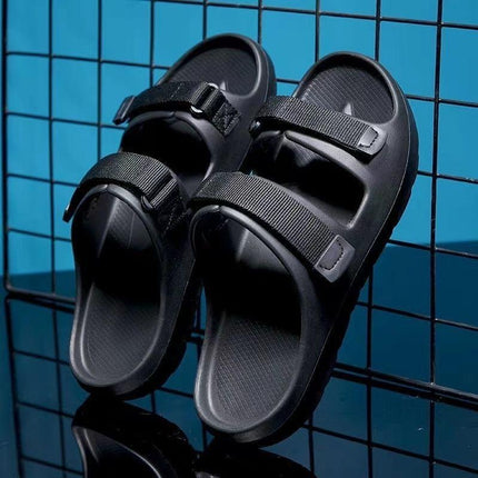 Plus Size Slippers Men's Summer Outer Wear 2025 New Eva Deodorant Anti-Slip Men's Thick-Soled Sandals Trendy Slippers