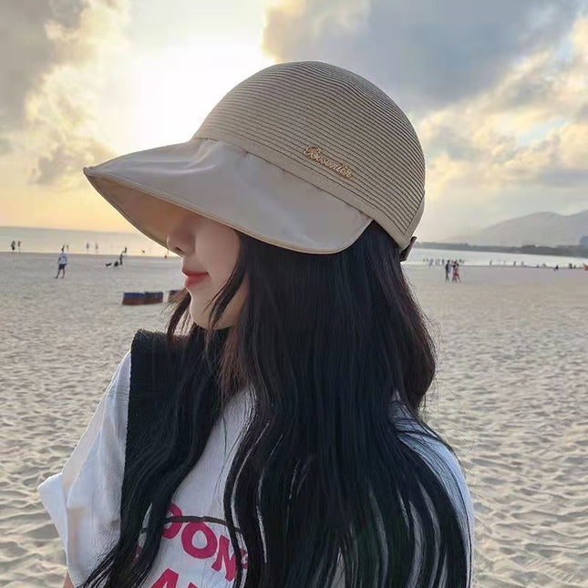New fashion cap sunscreen sunshade hat women's all-match anti-ultraviolet big hat brim face distribution special for hair generation