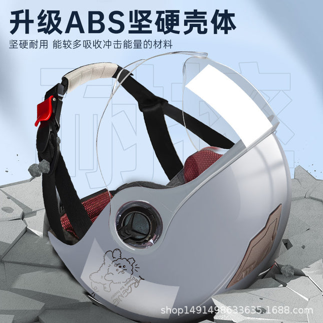 Summer helmet electric car 3C certification Four Seasons Universal half helmet female safety helmet battery motorcycle helmet