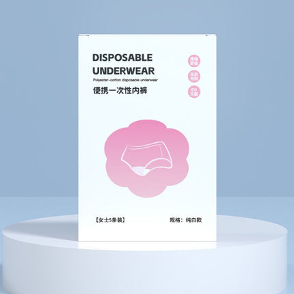Pure cotton disposable underwear women high waist pregnant women sterilization travel hotel portable wash-free day throw men's boxer pants wholesale