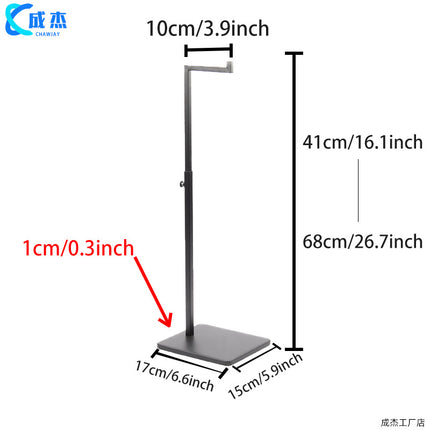 Cross-border Source Stainless Steel Display Hanging Bag Display Rack Women's Bag Rack Support Bag Rack Floor Adjustable Bag Rack
