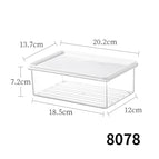 8078. transparent box with white lid - medium size 1 piece (box body transparent ps, white lid pe)