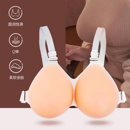 Fake chest cross-dressing artificial breast cos artificial breast anchorwoman fake chest simulation matte real silicone breast pad thick fake breast