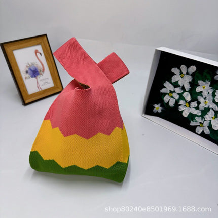 110g Baby Birthday Gift Bag Holiday Knitted Gift Bag Kidsren's First Birthday Party Handbag Gift Knitted Bag