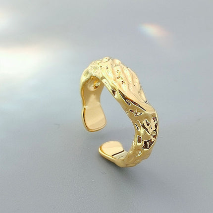 s925 sterling silver plated ring Women's wholesale niche women's high-end sense ins style simple ring light luxury retro ring wholesale