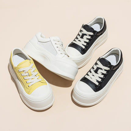 Women's White Sneakers 2026 Summer New Thick-Soled Height-Increasing Versatile Breathable Mesh Casual Lightweight Trendy Sports Shoes