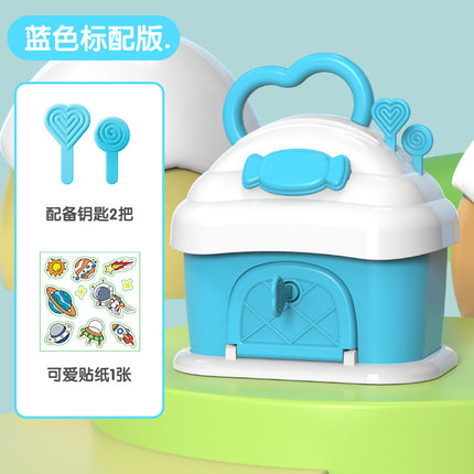 Children's Cartoon Rocket Piggy Bank with Large Capacity, Saveable and Removable Piggy Bank with Key, Cute Ornament, Supermarket Toy
