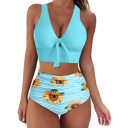 2023 bikini swimsuit women's European and American sexy bow AliExpress cross-border bikini swimsuit