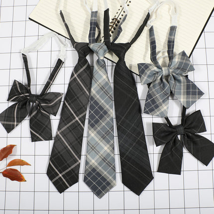Japanese Plaid JK Tie Tie Set Women's College Style Graduation Photo Free Accessories Korean Style Bow Mariners Suit