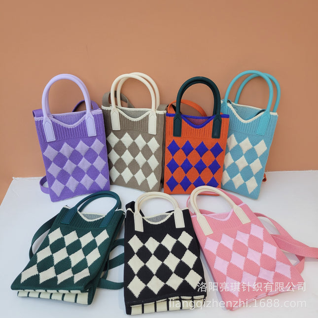 2025 New Mobile Phone Bag, Fashionable Handbag, Large Capacity Woven Portable Casual Work Clothing High-End Bag, Small Bag