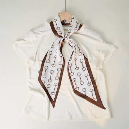 2025 European and American-style Beveled Silk Scarf Cross-border Silk Cashew Dot Long High-end Ribbon Scarf Women's Belt