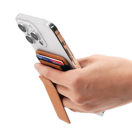 Card Holder with Elastic Band and Stand, Suitable for iPhone 12 and Above, Factory Wholesale Gift Trade, Magnetic Expansion for Public Transportation Cards
