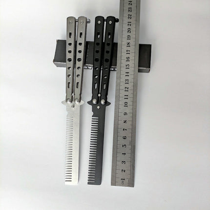 Factory Wholesale Unedged Metal Butterfly Practice Knife Csgo Game Training Hand Swing Knife American Butterfly Comb