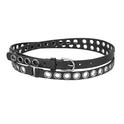 Women's Belt Retro Air-eye Double-loop Pin Buckle Women's Belt Korean Fashionable Casual Belt in stock Wholesale