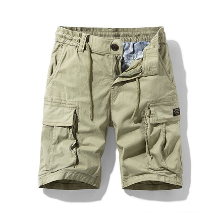 Cargo Shorts Men Summer Outdoor Army Green Loose Casual Sports Knee-Length Pants Outdoor Cotton Multi-Pocket Versatile Men