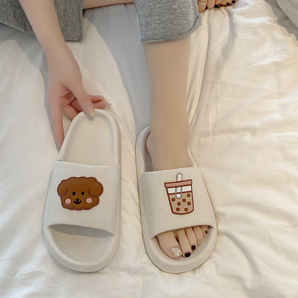 Southeast Asia Cross-Border Special Supply Side Bear Slippers for Women Summer Home Bathroom Non-Slip Slippers for Couples Slippers for Women