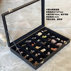 Large Black 30-grid Jewelry Box