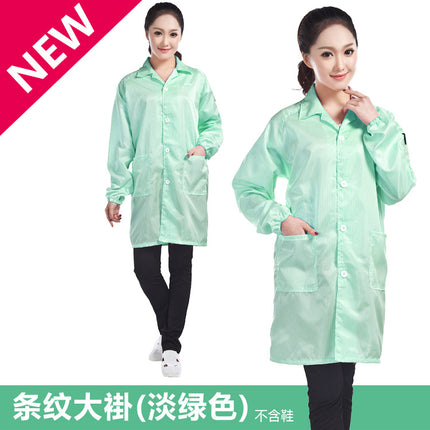 Electrostatic clothing, lab coat, dustproof, anti-static clothing, dust-free clothing, food workshop, electronic factory, blue and white overalls, printing