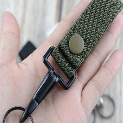 Outdoor Multifunctional Climbing Nylon Ribbon Keychain Hanging Buckle Hiking Camping Portable Clip CS Real Belt Buckle
