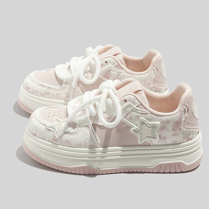 Beier Sweet White Sneakers for Women 2026 Spring New Versatile Fashionable Casual Thick-Soled High-Value Student Sneakers