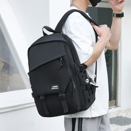 Schoolbag Male College Student Ins Popular Brand Campus Backpack Backpack Women's Large Capacity Simple All-match Travel Computer Bag