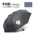 UV conventional manual-GD Daisy-Black / Vinyl umbrella