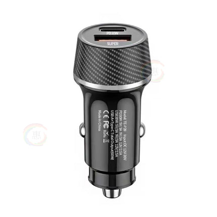 Car Charger Fast Charging 60W High Power Usb+Type C Suitable for Huawei Super Fast Charging Car Charger Pd30W