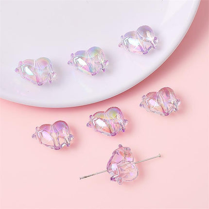 Cross-border hot acrylic colorful stars love beads bracelet necklace beads handmade DIY jewelry accessories wholesale
