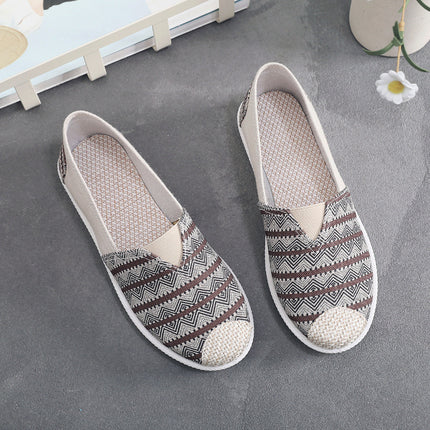 Old Beijing Cloth Shoes Women's Summer and Autumn New All-match Cyber Celebrity Non-slip Soft-soled Casual Breathable Canvas Shoes Korean Style Comfortable