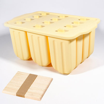 Cross-Border New Oval Ice Cream Mold with Lid, Easy to Release, Cheese Popsicle DIY Home Ice Cream Mold