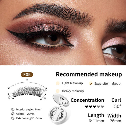 [Amazon Hot Selling Magnetic Eyelash Style] One-piece Storage Box European and American Natural Thick Portable Glue-free Eyelash