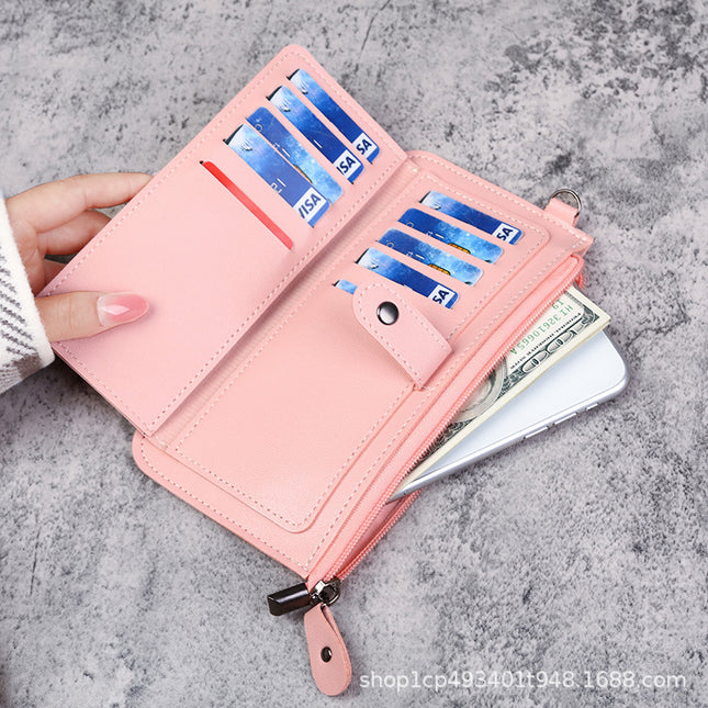 Factory Wholesale Zipper Wallet Women's Two Fold Coin Purse Large Capacity Multifunctional Card Bag Mini Bag Clutch Bag