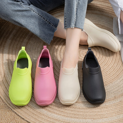 Rain Boots for Women 2025 Low-Cut Fashionable Outer Wear Non-Slip High-Looking Cute Korean Style Rubber Shoes Waterproof Rain Boots Water Shoes