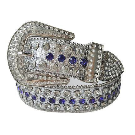 Women's Belt with Rhinestone Inlay Decoration, Versatile for Jeans, Bbsimon Belt Manufacturer Wholesale, Personalized and Trendy
