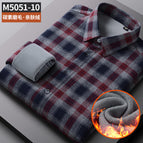 M5051-10pure cotton brushed composite all-in-one velvetheattechshirt men's shirt / 38
