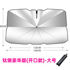 Straight handle. large opening model. thickened titanium silver 140*79cm