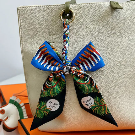 High-grade Handbag Handle Ribbon Bag Handle Handle Accessories Silk Scarf Handbag Tie Bag with Decorative Ribbon Pendant