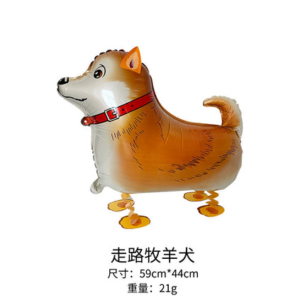 Walking animal balloon online celebrity cartoon walking pig balloon night market stall push aluminum film balloon wholesale