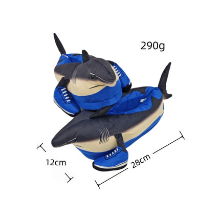 Funny Ai Shanhaijing Doll Shark Wooden Stick Man Doll Creative Cross-Border Spoof Plush Slippers