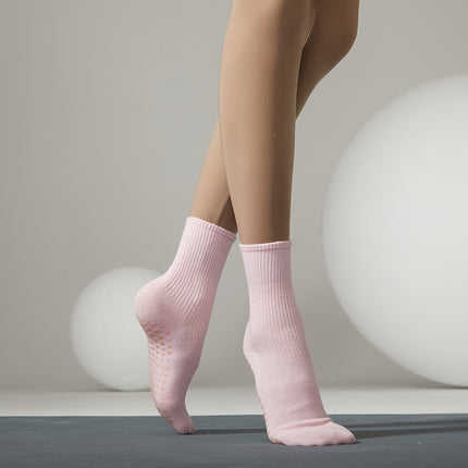 Spring and Summer Yoga Socks, Long Pilates Socks, Non-Slip Professional Women's Mid-Calf Sports Compression Socks, Fitness Wholesale