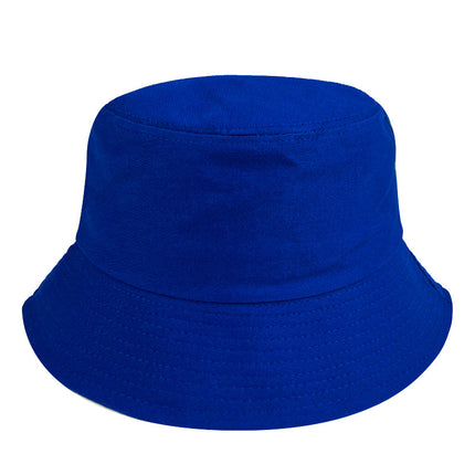 Cross-border pure cotton fisherman hat wholesale Japanese solid color face small bucket hat men's and women's light plate basin hat embroidered logo
