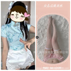 Blue Chinese lady + flat white stockings / S size [ 42.5-47.5kg ]