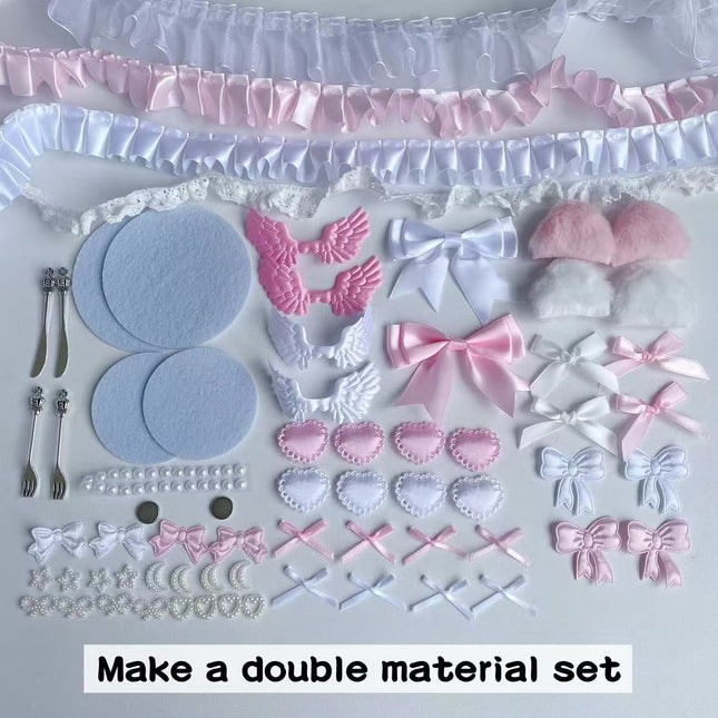 Gumei Handmade Accessories Set Lace Accessories DIY Support Fan Pain Bag Bar Material Bag Handmade Ear Decoration